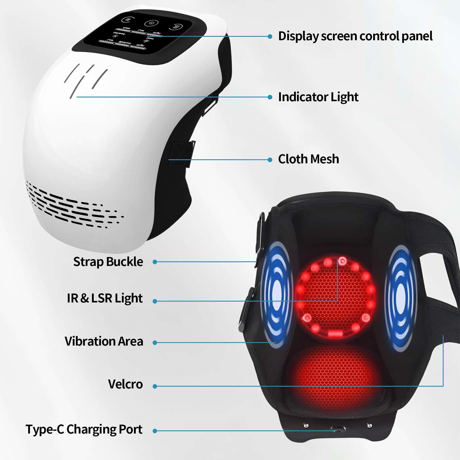 Electric Kneading Heating Knee Massager Pain Relief Vibration Knee Massager - Image 7