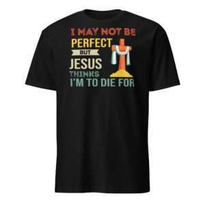Christian gift t shirts for man with a cross and the word Jesus Short-Sleeve Unisex T-Shirt