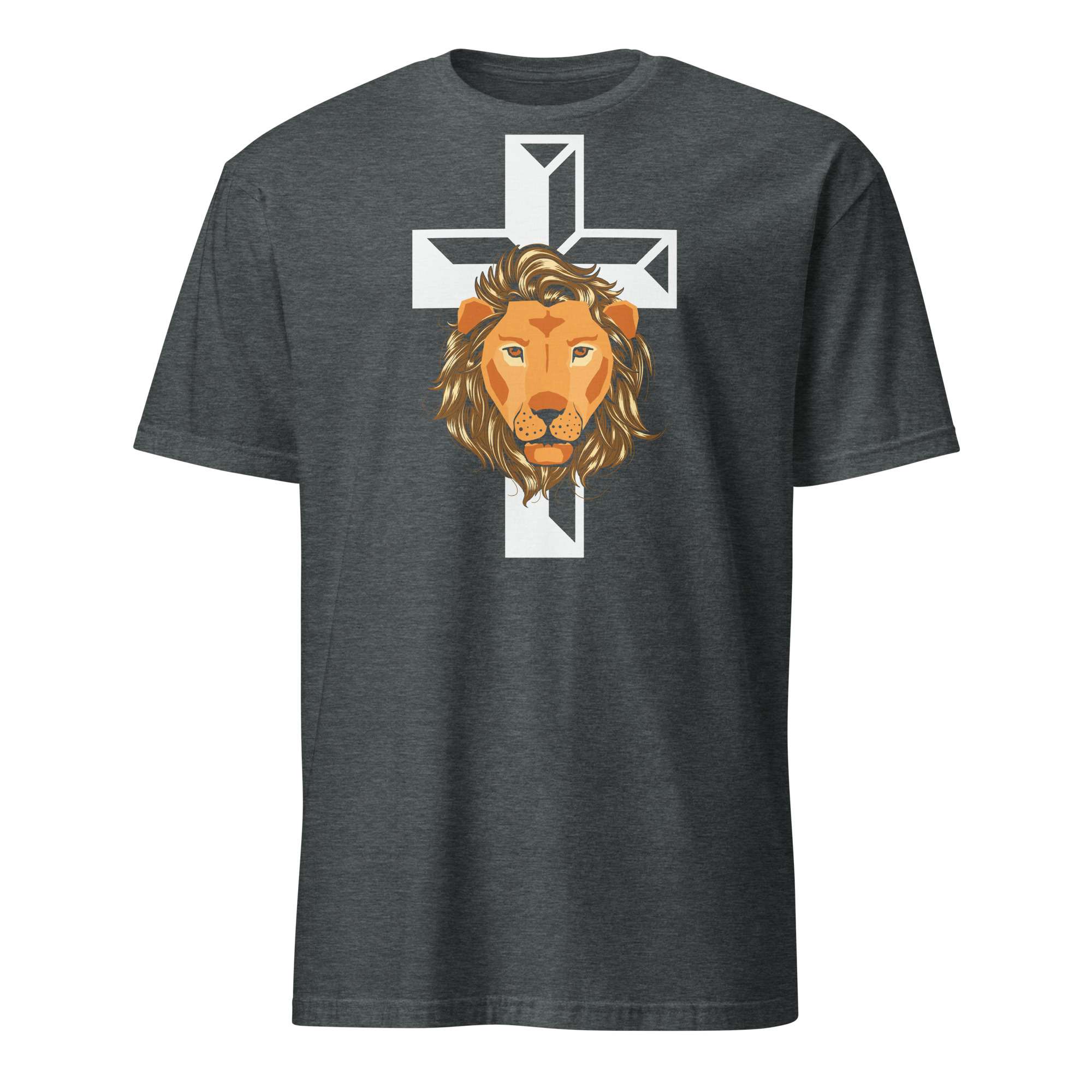 Birthday gift christian shirts for man with cross and lion Short-Sleeve Unisex T-Shirt - Image 5
