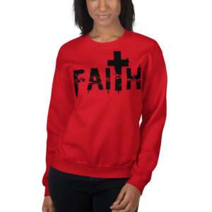 christian sweatshirt for women birthday gift with the word faith Unisex Sweatshirt