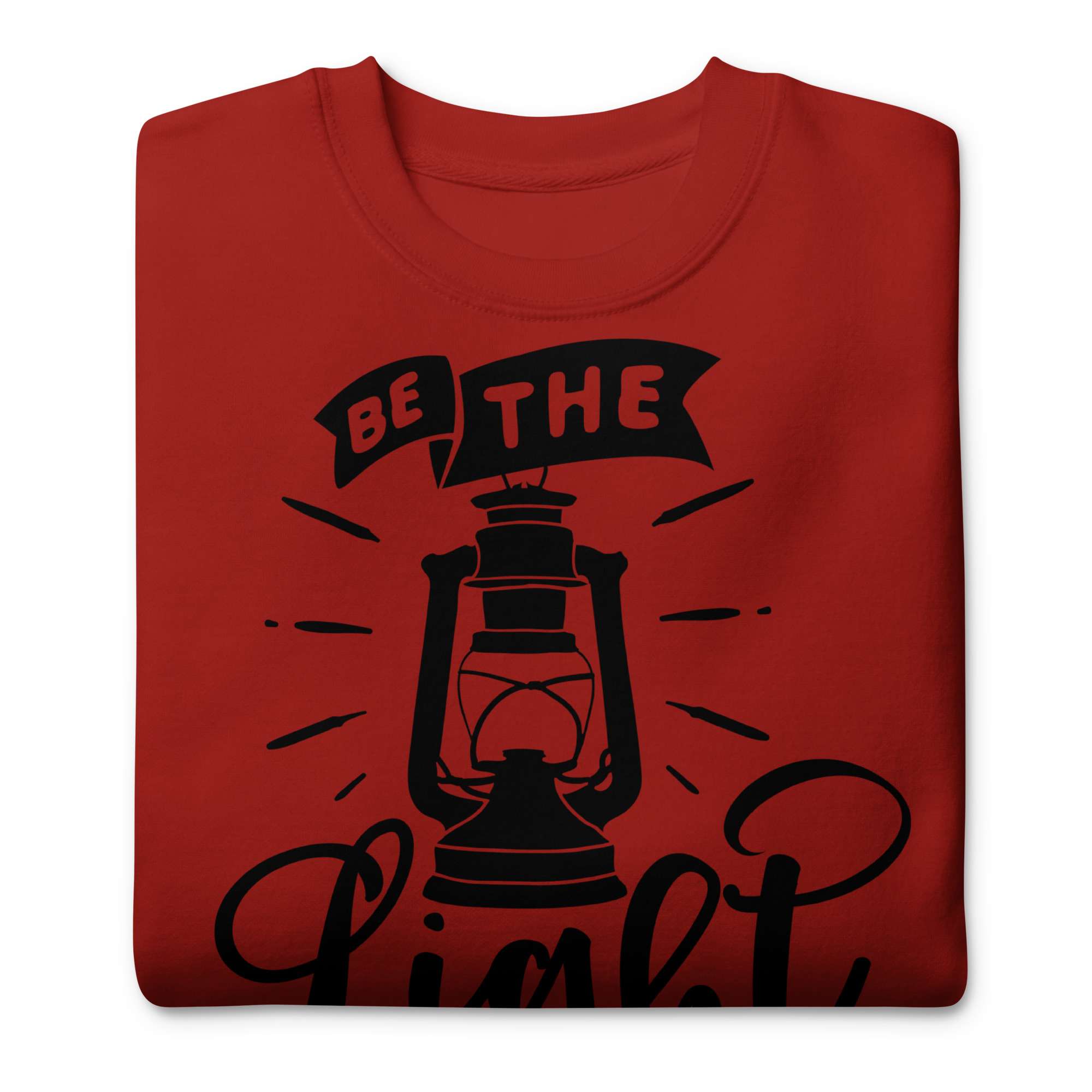 Religious sweatshirt for mom birthday gift with the text be the light Unisex Premium Sweatshirt - Image 5