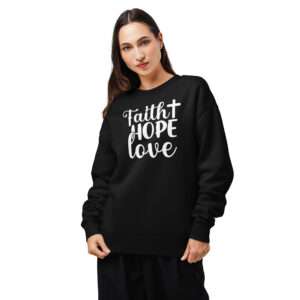 Hope faith love christian lover sweatshirt for mom birthday gift Unisex relax crew neck sweatshirt