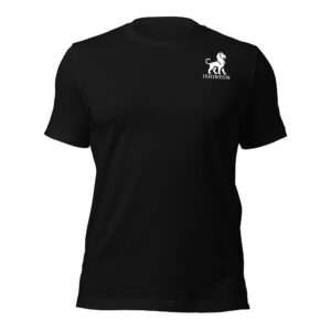 casual t shirt for women men with a lion on it as a logo Unisex t-shirt