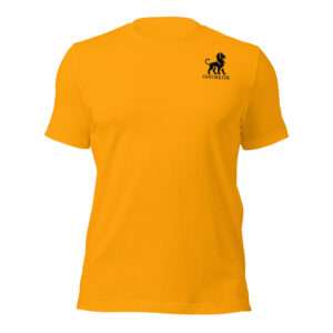 t shirt for man and women with a black color lion as a logo Unisex t-shirt